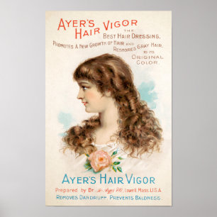 Vintage Hair Dressing Advertissing Poster