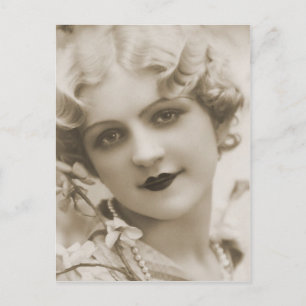 Vintage Hair Stil Vykort