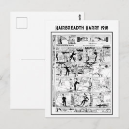 Vintage Hairbreadth Harry Tecknad 1918 Vykort