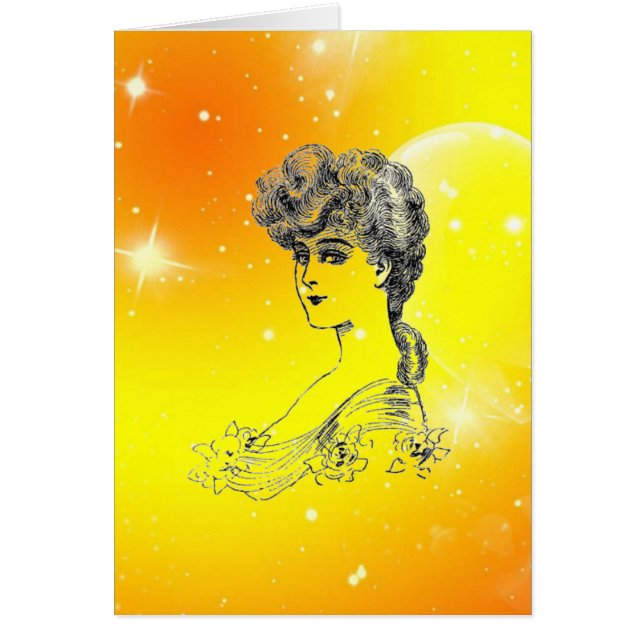 Vintage Hairstyle Hälsningskort (Framsidan)