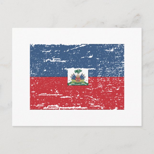 Vintage Haiti Flagga Vykort (Framsida)