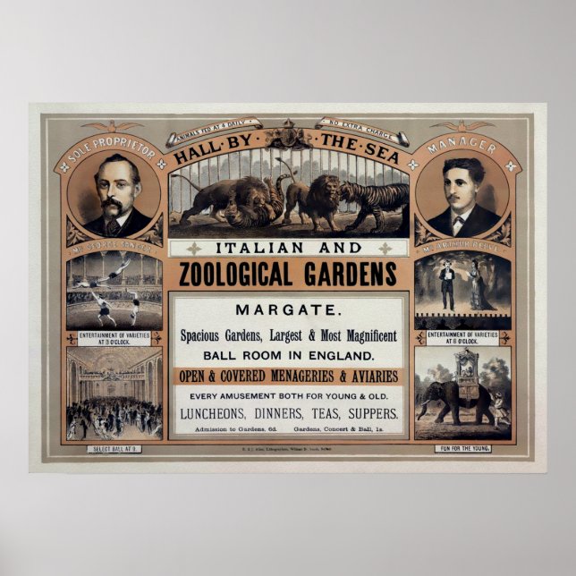 Vintage Hall by the Sea Advertisement Poster (Framsidan)