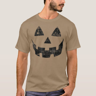 Vintage Halloween 2022 Pumpkin Jackolantern Ansikt T Shirt