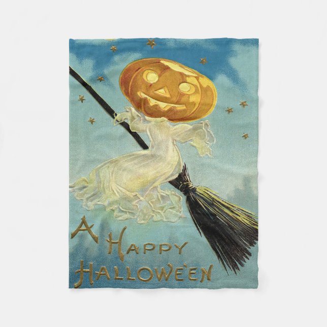 Vintage Halloween - A Happy halloween Fleecefilt (Framsidan)