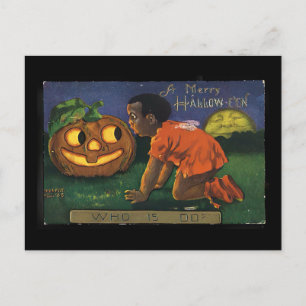 Vintage Halloween - Afrikansk flicka (1909) Vykort