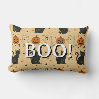 Vintage Halloween All Over Print Boo Lumbarkudde