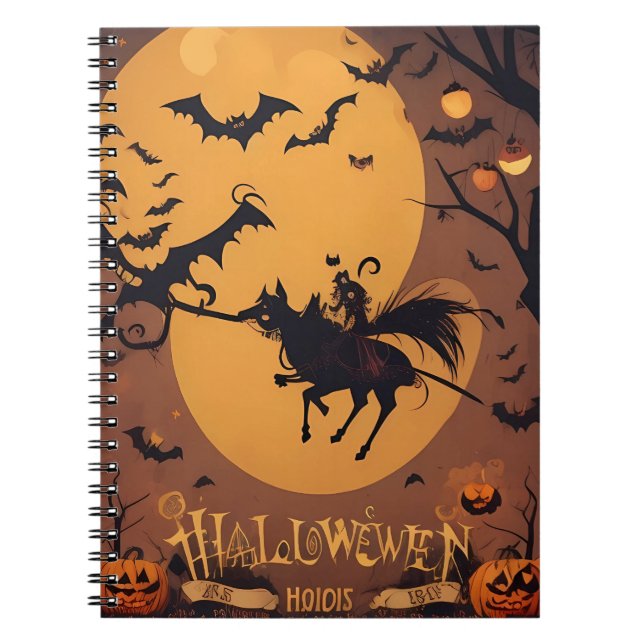 vintage halloween-anteckningsbok anteckningsbok (Framsidan)