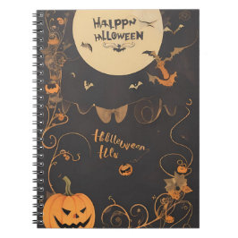 vintage halloween-anteckningsbok anteckningsbok