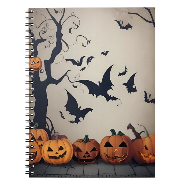 vintage halloween-anteckningsbok anteckningsbok (Framsidan)