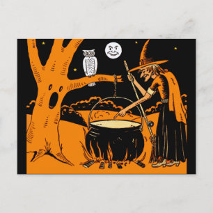 Vintage Halloween Art Art Helg Vykort