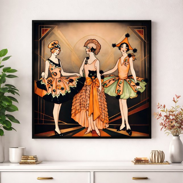 Vintage Halloween Art Deco Flapper Poster | 1920s  (Skapare uppladdad)