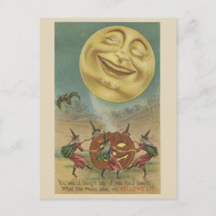 Vintage Halloween Art - Slakt Måne Vykort