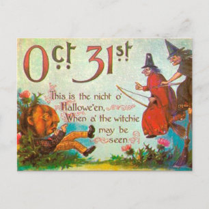 Vintage Halloween Art-vykort Vykort