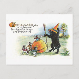 Vintage Halloween Art-vykort Vykort