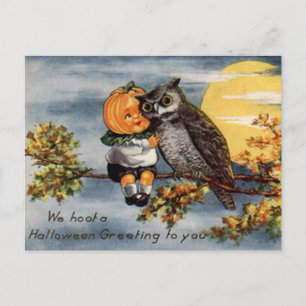 Vintage Halloween Art-vykort Vykort