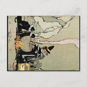 Vintage Halloween Art-vykort   Witch Vykort