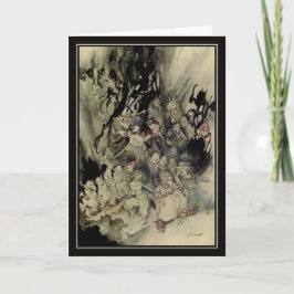 Vintage Halloween Arthur Rackham Troll Kort