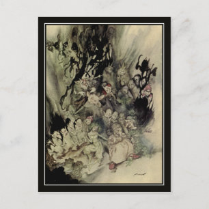 Vintage Halloween Arthur Rackham Troll Vykort