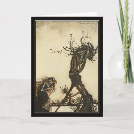 Vintage Halloween Arthur Rackham Witch Kort