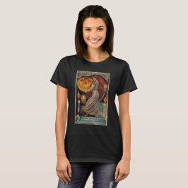 Vintage Halloween avbildar kvinna T-skjortan Tee