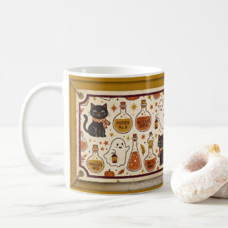 Vintage Halloween-banner Kaffemugg