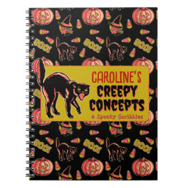 Vintage Halloween-bärbar dator Anteckningsbok