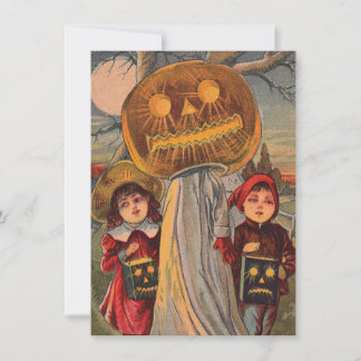 Vintage Halloween-barninbjudan/vanligt kort