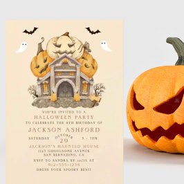 Vintage Halloween Barns födelsedag Party Julkort