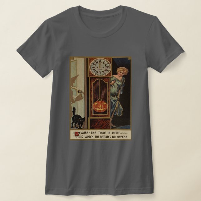 Vintage Halloween Bewitching Timme T Shirt (Laydown)