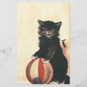 Vintage HALLOWEEN Black Cat Brevpapper