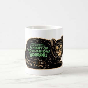 Vintage Halloween Black Cat Kaffemugg