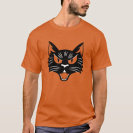 Vintage Halloween Black Cat T Shirt
