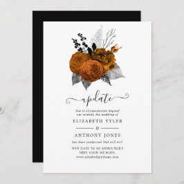 Vintage Halloween Blommigt Bröllop Update Inbjudningar