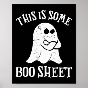 Vintage Halloween Boo Det här är lite Boo Lakan Poster