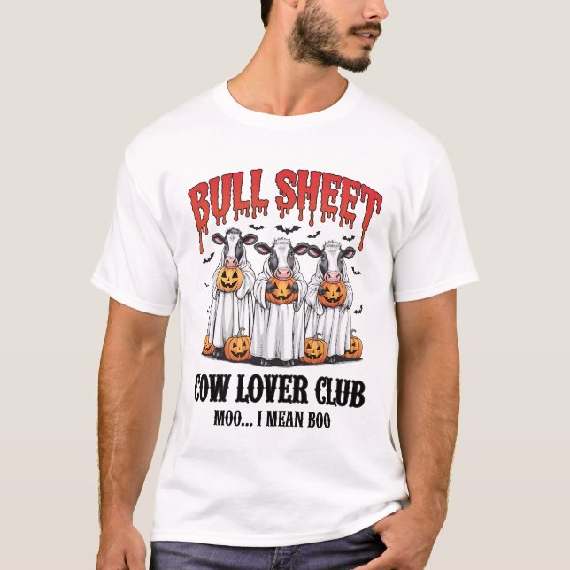 Vintage Halloween Bull-ark T Shirt (Framsida)