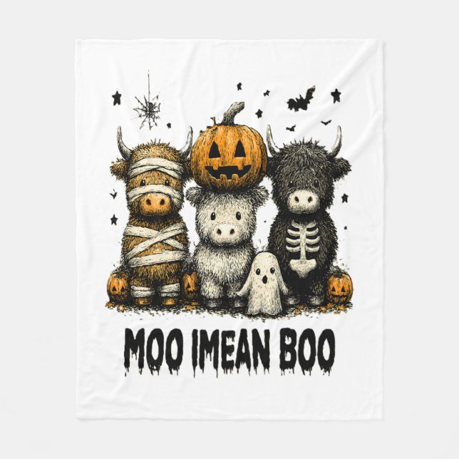 Vintage Halloween Bull Lakan Fleecefilt (Framsidan)