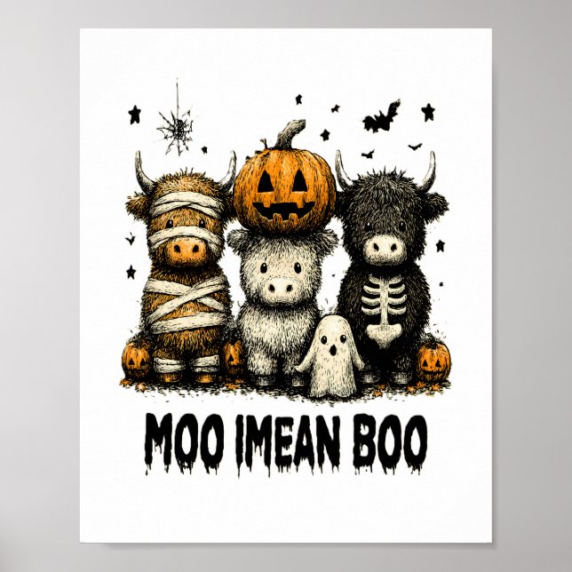 Vintage Halloween Bull Lakan Poster (Framsidan)