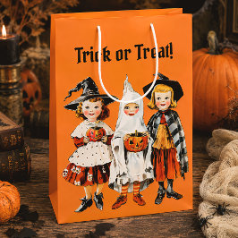 Vintage Halloween Bus eller Godsaker Barn Orange