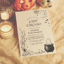 Vintage Halloween Cauldron Baby är en blåsare Inbjudningar