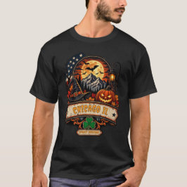 Vintage Halloween Chicago IL Pumpa Spöklik Stolthe T Shirt