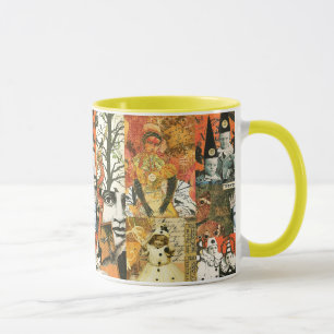Vintage Halloween Collage Mugg