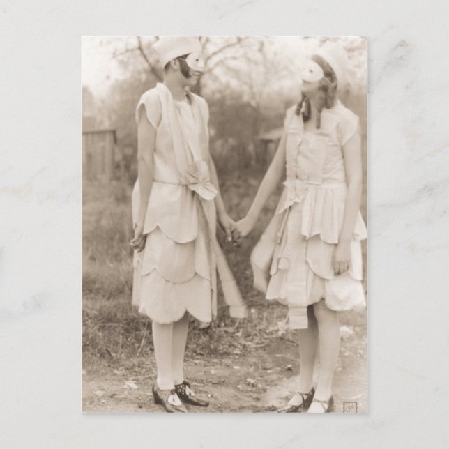 Vintage Halloween Costumes Vykort (Framsida)