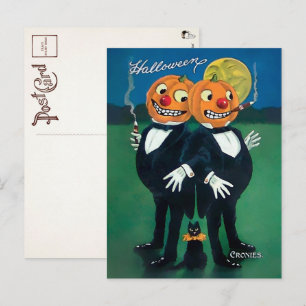 Vintage Halloween Cronies vykort