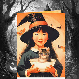 vintage Halloween cutie no6 - lustigt citat Kort