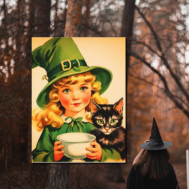 vintage Halloween cutie no7 Vykort (Skapare uppladdad)