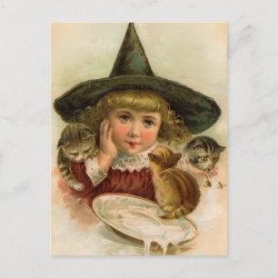 vintage Halloween cutie Vykort