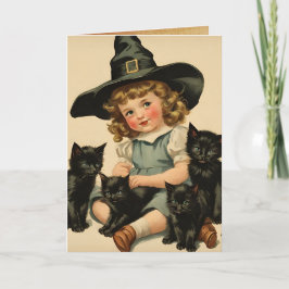 vintage Halloween cutin, inget 2-roligt citat Kort