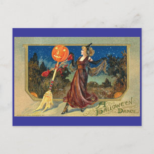 Vintage Halloween Dance Vykort