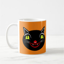 Vintage Halloween-dekoration Svart katt I
