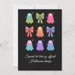 Vintage Halloween Delivery Frimärke Card-roligt Kort